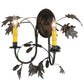 Meyda Lighting Oak Leaf & Acorn 18" 2-Light Timeless Bronze Wall Sconce With Ivory Faux Candlelight