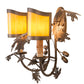 Meyda Lighting Oak Leaf & Acorn 18" 2-Light Tyler Bronze Wall Sconce With Tawnyrock Idalight Shade Glass