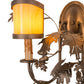 Meyda Lighting Oak Leaf & Acorn 18" 2-Light Tyler Bronze Wall Sconce With Tawnyrock Idalight Shade Glass