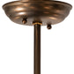 Meyda Lighting Oak Leaf & Acorn 19" 6-Light Antique Copper Chandelier With Amber Faux Candlelight