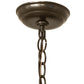 Meyda Lighting Oak Leaf & Acorn 23" 2-Light Timeless Bronze Pendant Light With Silver Mica Shade Glass