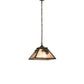Meyda Lighting Oak Leaf & Acorn 23" 2-Light Timeless Bronze Pendant Light With Silver Mica Shade Glass