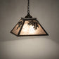 Meyda Lighting Oak Leaf & Acorn 23" 2-Light Timeless Bronze Pendant Light With Silver Mica Shade Glass