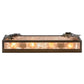 Meyda Lighting Oak Leaf & Acorn 24" 4-Light Antique Copper Vanity Light With Silver Mica Shade Glass