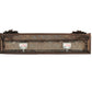 Meyda Lighting Oak Leaf & Acorn 24" 4-Light Cafe Noir Vanity Light With Silver Mica Shade Glass