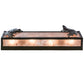 Meyda Lighting Oak Leaf & Acorn 24" 4-Light Timeless Bronze Vanity Light With Silver Mica Shade Glass