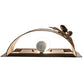 Meyda Lighting Oak Leaf & Acorn 259141 12" Rust Wall Sconce With Silver Mica Shade Glass