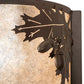 Meyda Lighting Oak Leaf & Acorn 259141 12" Rust Wall Sconce With Silver Mica Shade Glass