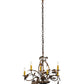 Meyda Lighting Oak Leaf & Acorn 28" 6-Light Antique Copper Chandelier With Ivory Faux Candlelight