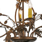 Meyda Lighting Oak Leaf & Acorn 28" 6-Light Antique Copper Chandelier With Ivory Faux Candlelight