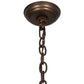 Meyda Lighting Oak Leaf & Acorn 28" 6-Light Dark Burnished Antique Copper Chandelier With Ivory Faux Candlelight