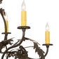 Meyda Lighting Oak Leaf & Acorn 28" 6-Light Timeless Bronze Chandelier With Ivory Faux Candlelight