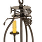 Meyda Lighting Oak Leaf & Acorn 28" 6-Light Timeless Bronze Chandelier With Ivory Faux Candlelight