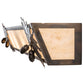 Meyda Lighting Oak Leaf & Acorn 36" 4-Light Dark Burnished Antique Copper Vanity Light With Creme Carrara Idalight Shade