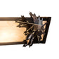 Meyda Lighting Oak Leaf & Acorn 36" 4-Light Dark Burnished Antique Copper Vanity Light With Creme Carrara Idalight Shade