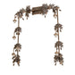 Meyda Lighting Oak Leaf & Acorn 36"W x 42"H 6-Light Dark Burnished Antique Copper Vanity Light With White Opal Shade Glass