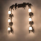 Meyda Lighting Oak Leaf & Acorn 36"W x 42"H 6-Light Dark Burnished Antique Copper Vanity Light With White Opal Shade Glass