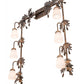 Meyda Lighting Oak Leaf & Acorn 36"W x 42"H 6-Light Dark Burnished Antique Copper Vanity Light With White Opal Shade Glass
