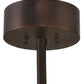 Meyda Lighting Oak Leaf & Acorn 45" 16-Light Mahogany Bronze Chandelier With Carmel Onyx Shade and Fan