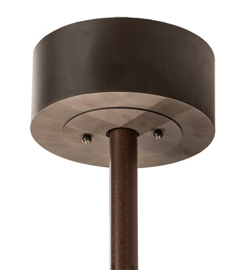 Meyda Lighting Oak Leaf & Acorn 45" 16-Light Oil Rubbed Bronze Chandelier With Silver Mica Shade Glass and Fan