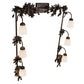 Meyda Lighting Oak Leaf & Acorn 45" 6-Light Dark Burnished Antique Copper Vanity Light With White Opal Shade Glass