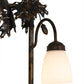 Meyda Lighting Oak Leaf & Acorn 45" 6-Light Dark Burnished Antique Copper Vanity Light With White Opal Shade Glass