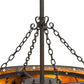 Meyda Lighting Oak Leaf & Acorn 45" 8-Light Oil Rubbed Bronze Chandelier With Amber Mica Shade Glass and Fan