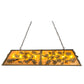 Meyda Lighting Oak Leaf & Acorn 50883 54" 9-Light Antique Copper Island Pendant Light With Amber Mica Shade Glass