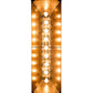 Meyda Lighting Oak Leaf & Acorn 50883 54" 9-Light Antique Copper Island Pendant Light With Amber Mica Shade Glass