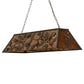 Meyda Lighting Oak Leaf & Acorn 54" 9-Light Timeless Bronze Island Pendant Light With Amber Mica Shade Glass
