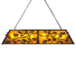 Meyda Lighting Oak Leaf & Acorn 54" 9-Light Timeless Bronze Island Pendant Light With Amber Mica Shade Glass