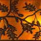Meyda Lighting Oak Leaf & Acorn 72" 9-Light Antique Copper Island Pendant Light With Amber Mica & Silver Mica Shade Glass