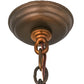 Meyda Lighting Oak Leaf & Acorn 81244 28" 6-Light Dark Burnished Antique Copper Chandelier With Ivory Faux Candlelight