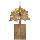 Meyda Lighting Oak Tree 10" Antique Copper Wall Sconce With Ivory Faux Candlelight