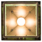 Meyda Lighting Oak Tree 17" Antique Copper Lantern Pendant Light With Greenish Brown Art Shade Glass