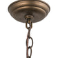 Meyda Lighting Oak Tree 23" 2-Light Antique Copper Pendant Light With Silver Mica Shade Glass