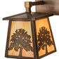 Meyda Lighting Oak Tree 32" 3-Light Antique Copper Vanity Light With Beige Iridescent Shade Glass