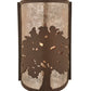 Meyda Lighting Oak Tree 8" Cafe Noir Wall Sconce With Silver Mica Shade Glass