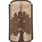 Meyda Lighting Oak Tree 8" Cafe Noir Wall Sconce With Silver Mica Shade Glass