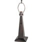 Meyda Lighting Obelisk 14" Mahogany Bronze Mission Table Lamp Base