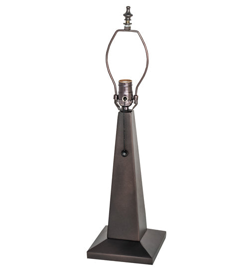 Meyda Lighting Obelisk 14" Mahogany Bronze Mission Table Lamp Base