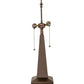 Meyda Lighting Obelisk 24" 2-Light Mahogany Bronze Mission "S" Cluster Table Lamp Base