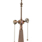 Meyda Lighting Obelisk 24" 2-Light Mahogany Bronze Mission "S" Cluster Table Lamp Base