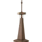 Meyda Lighting Obelisk 24" 2-Light Mahogany Bronze Mission "S" Cluster Table Lamp Base