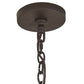 Meyda Lighting Obsidian 36" 12-Light Oil Rubbed Bronze Pendant Light With Beige Botticino Idalight Shade Glass