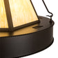 Meyda Lighting Obsidian 36" 12-Light Oil Rubbed Bronze Pendant Light With Beige Botticino Idalight Shade Glass