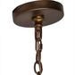 Meyda Lighting Obsidian 36" 6-Light Antique Copper Pendant Light With Ambra Siena Idalight Shade Glass