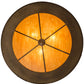 Meyda Lighting Obsidian 36" 6-Light Antique Copper Pendant Light With Ambra Siena Idalight Shade Glass