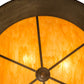 Meyda Lighting Obsidian 36" 6-Light Antique Copper Pendant Light With Ambra Siena Idalight Shade Glass