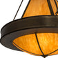 Meyda Lighting Obsidian 36" 6-Light Antique Copper Pendant Light With Ambra Siena Idalight Shade Glass